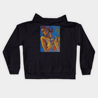 Mellow Yellow - Female Nude Portrait Kids Hoodie